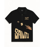 8-ball cube zip polo