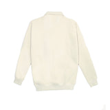 University beige half zipper sweatshirt