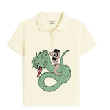 Horny shenron 🟠㊝ zip polo