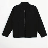 SOLID BLACK TWILL JACKET