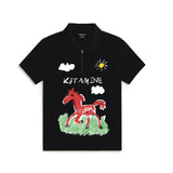 Wild dreams zip polo