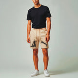 Natural selection unisex beige shorts