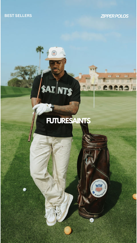 3D saints long sleeve polo