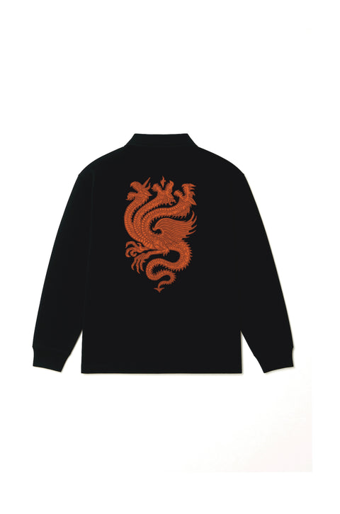 Fire beast long sleeve polo