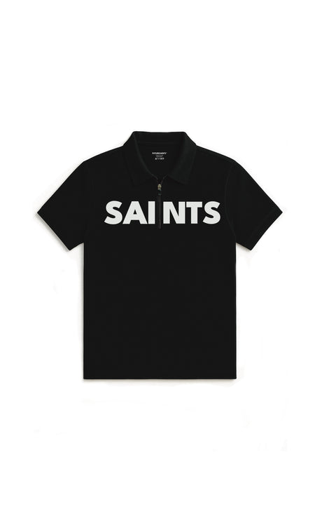 Bold saints zip polo