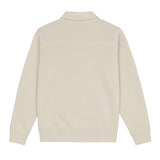 University beige half zipper sweatshirt