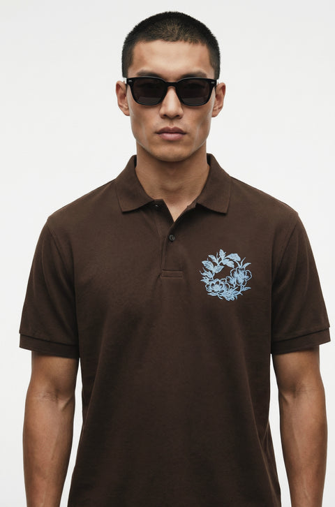New era brown polo