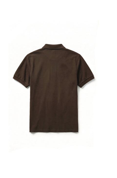 Embroidered saints brown polo