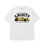 S1 racing white oversized tshirt