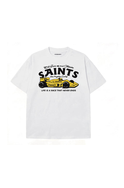 S1 racing white oversized tshirt