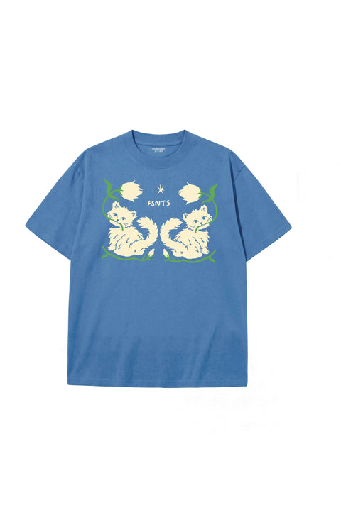 Twin cats oversized tshirt