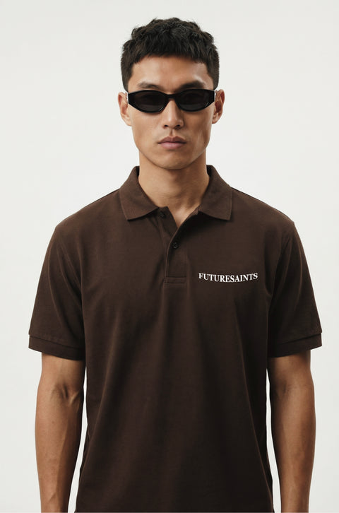 Climbing cat brown polo