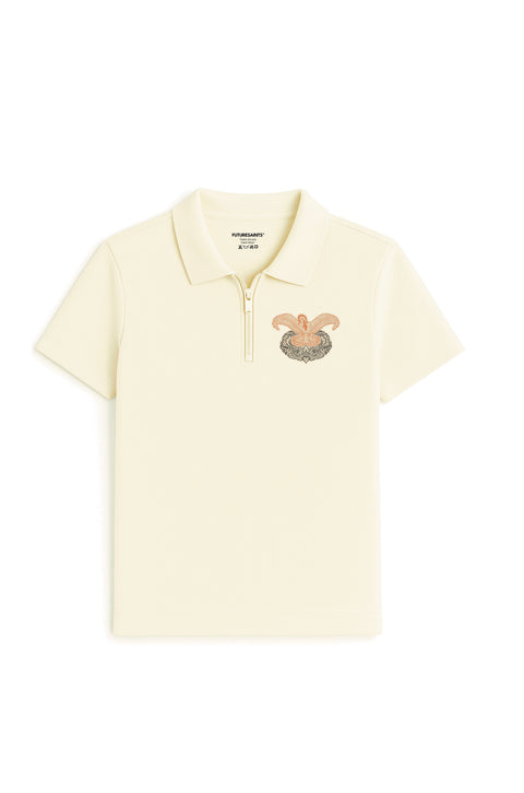 Noble cranes zip polo