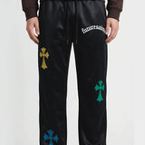 Cross loose fit cotton pants