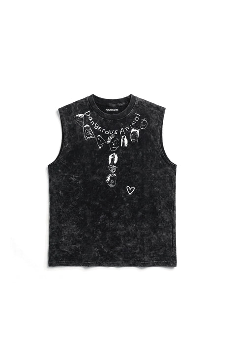 Social being stone wash tank top