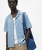 Washed denim embroidered shirt