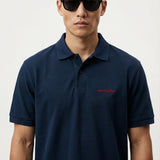 Embroidered saints navy polo