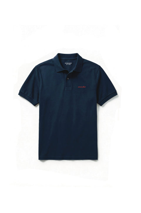 Embroidered saints navy polo