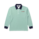 signature striped green embroidered polo