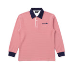 signature striped red embroidered polo