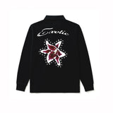 exotic flora long sleeve polo