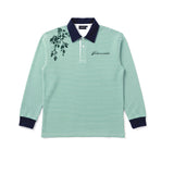 floral striped polo