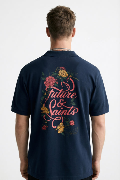 F&S navy blue polo
