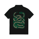 Ancient snake zip polo