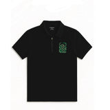 Ancient snake zip polo