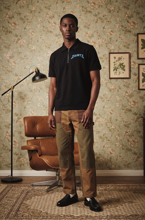 Global saints zip polo