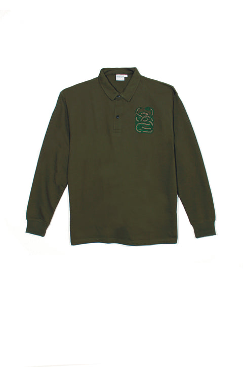 Gsnake long sleeve polo