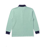 signature striped green embroidered polo