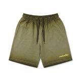 Basics dark green embroidered unisex shorts