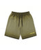 Basics dark green embroidered unisex shorts