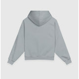 University grey box fit hoodie