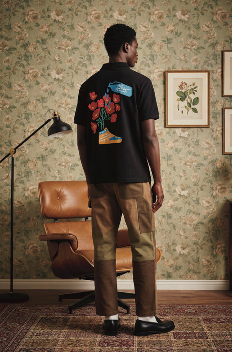 Growback zip polo