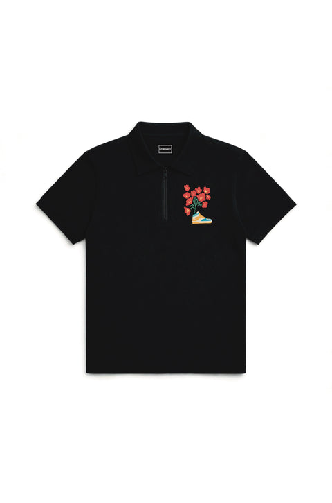 Growback zip polo