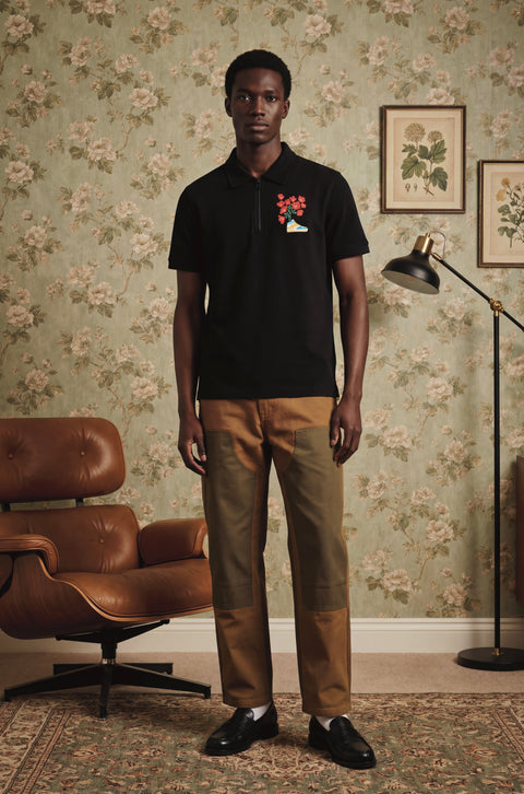 Growback zip polo