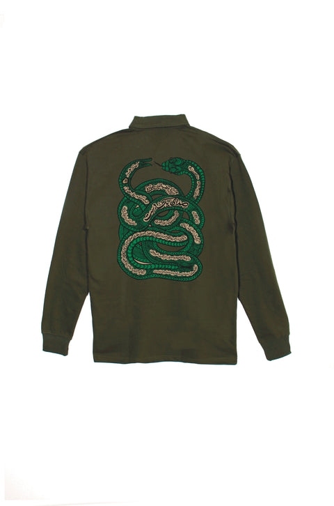 Gsnake long sleeve polo