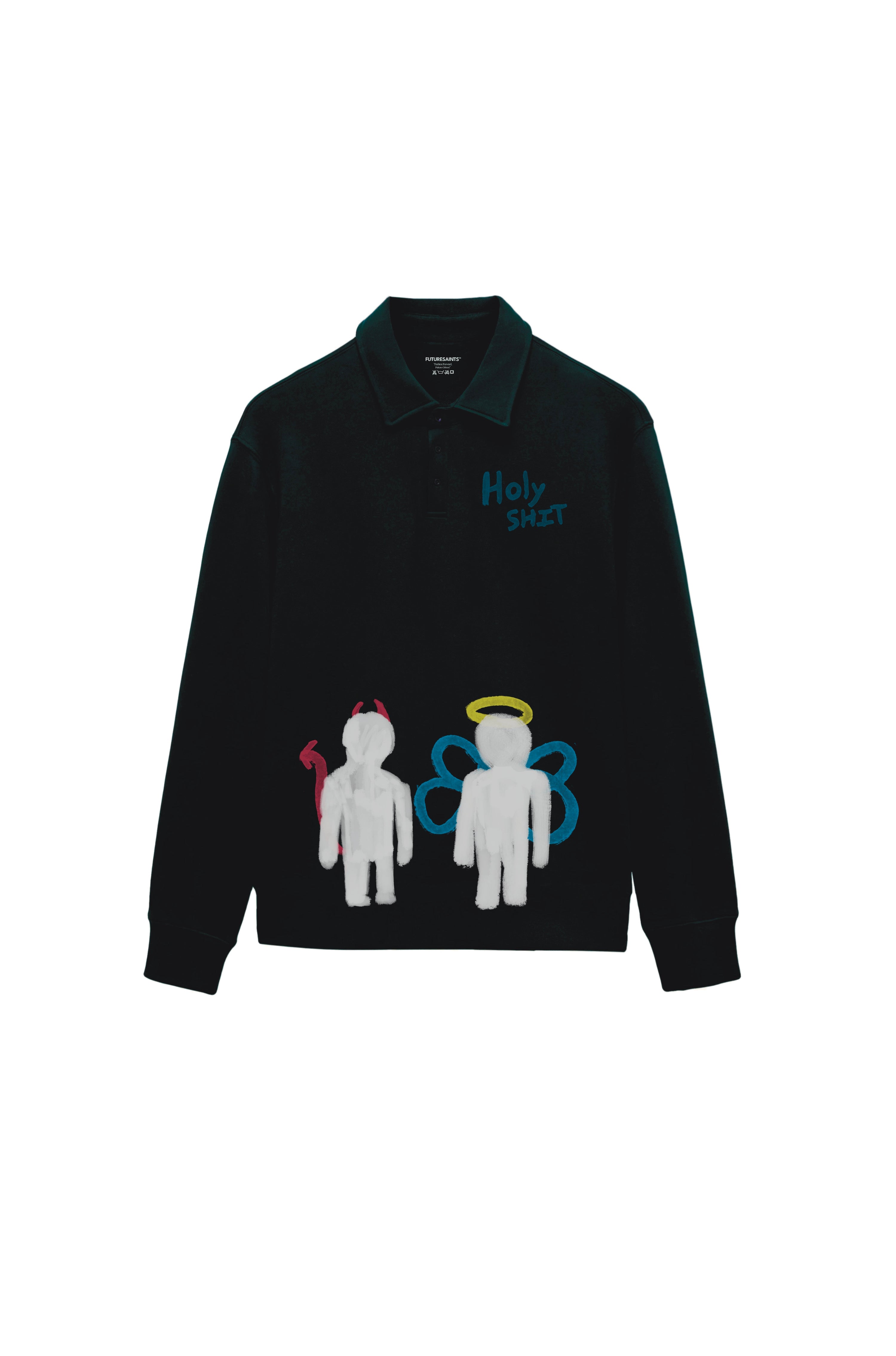 Holyshit long sleeve polo