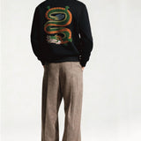 Chinese dragon half zipper sweatshirt