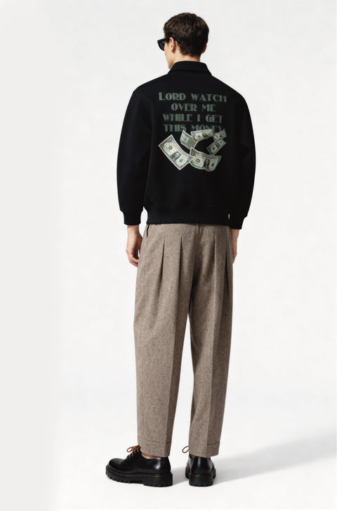 One favour half zipper sweatshirt