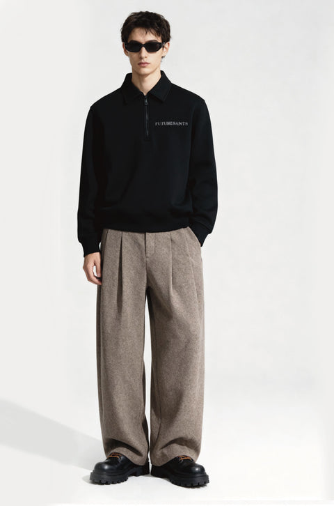 One favour half zipper sweatshirt