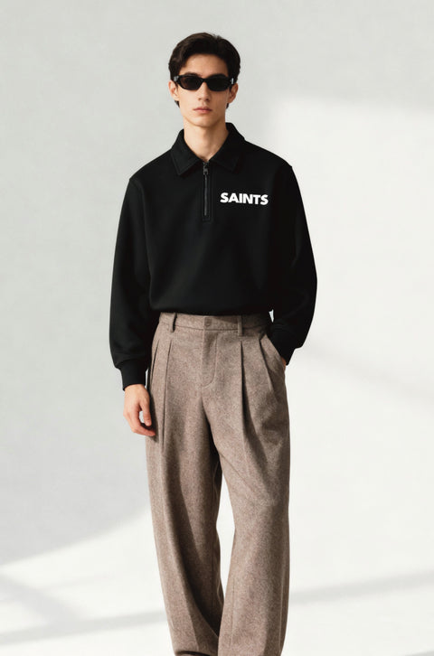 signature half zipper sweatshirt