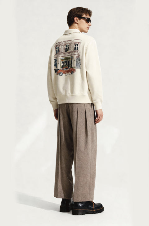 Italian way half zipper sweatshirts