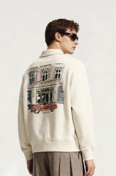 Italian way half zipper sweatshirts