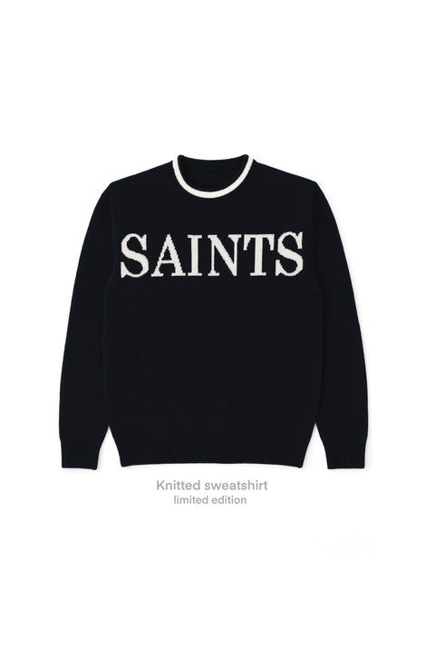 Knitted SAINTS navyblue sweatshirt
