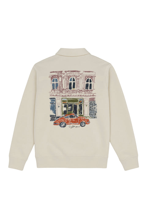 Italian way half zipper sweatshirts