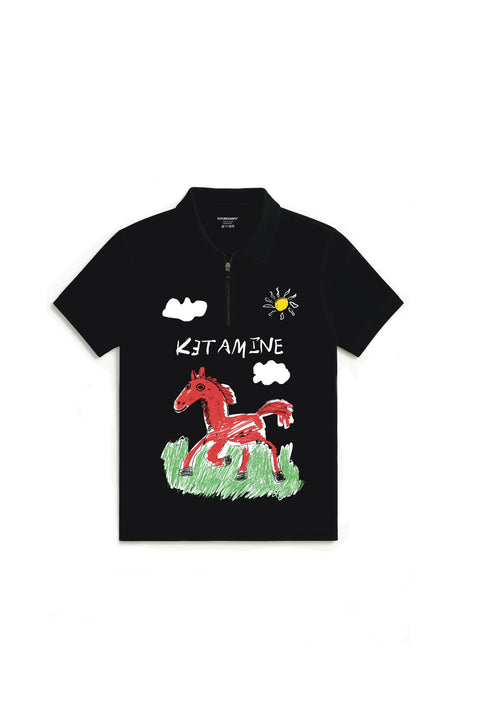 Wild dreams zip polo