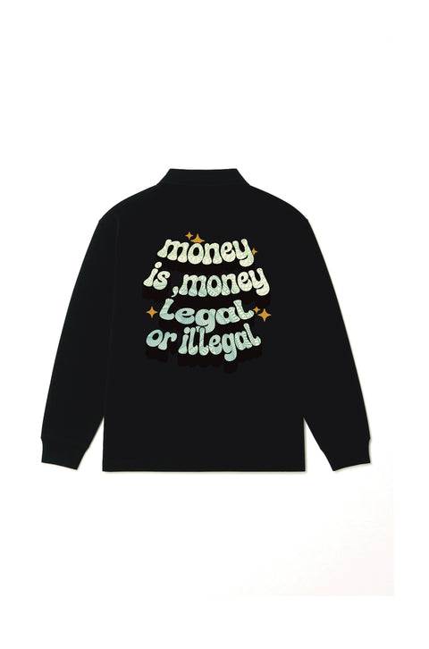 Money power long sleeve polo